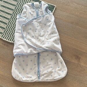 Halo x Pottery Barn Sleep Sack - Plush White with Blue Dots